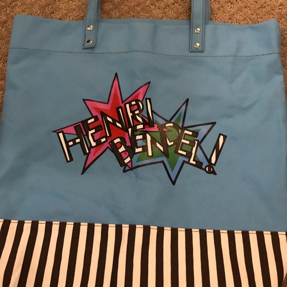 NWOT Henri Bendel Canvas Tote - Picture 2 of 3
